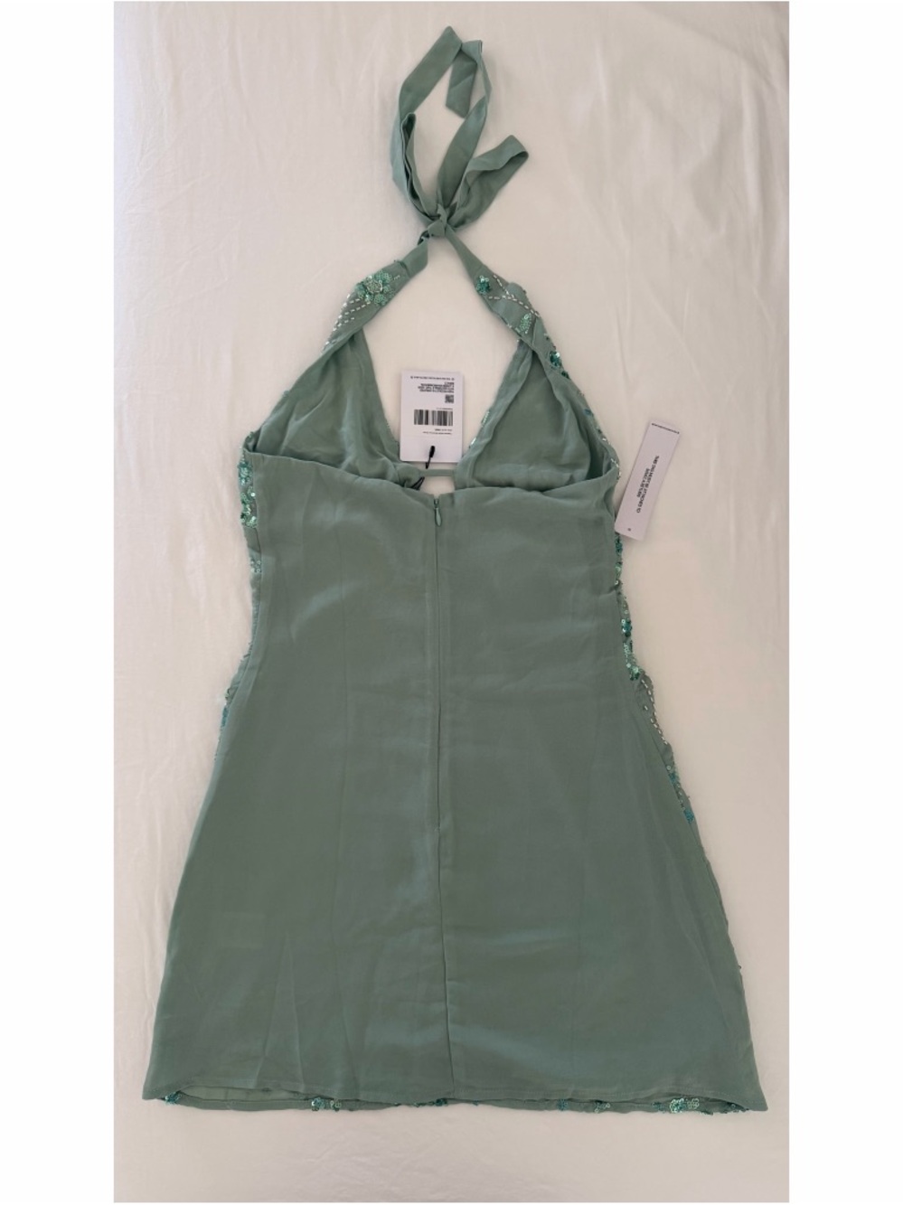 NWT Princess Polly Telenova Halter Mini Dress Green - Picture 11 of 16